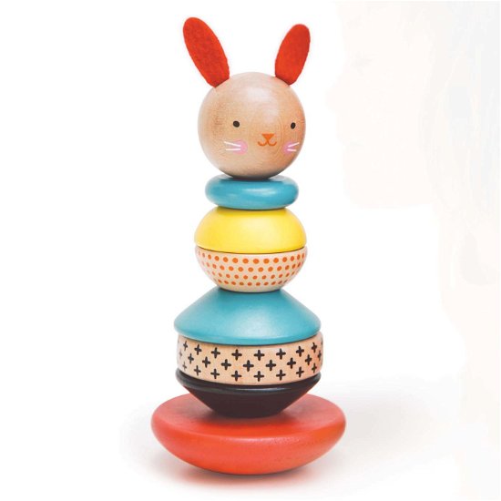 Modern Bunny Wooden Stacking Toy - Petit Collage - Fanituote - Petitcollage - 0758524448623 - tiistai 1. elokuuta 2017