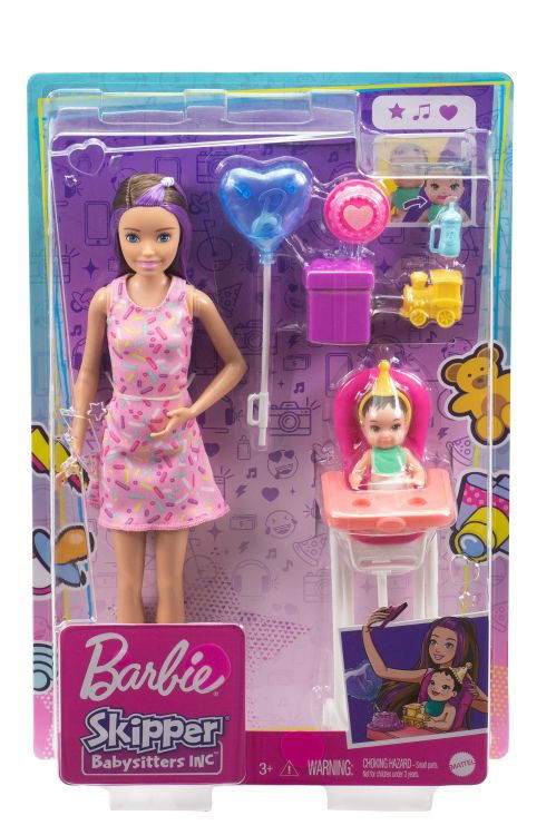 Cover for Barbie · Skipper Babysitters Doll And Playset - Feeding Chair 1 (grp40) (Toys) (2020)