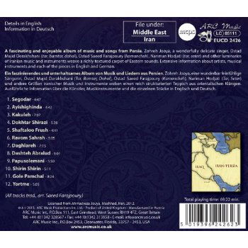 Journey to Persia - Zohreh Jooya - Muziek - ARC - 5019396242623 - 26 maart 2013