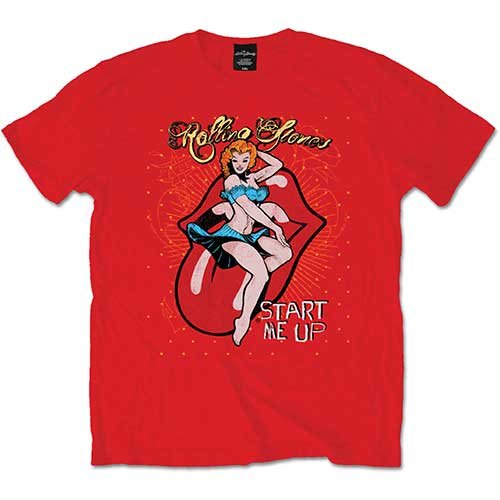 The Rolling Stones Unisex T-Shirt: Start me up - The Rolling Stones - Merchandise - PKTRESPEKT - 5055295354623 - 28. oktober 2013