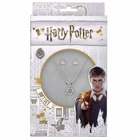 Harry Potter: Deathly Hallows Necklace And Stud Earring Set (Set Collana+Orecchini) - Harry Potter - Koopwaar - HARRY POTTER - 5055583415623 - 