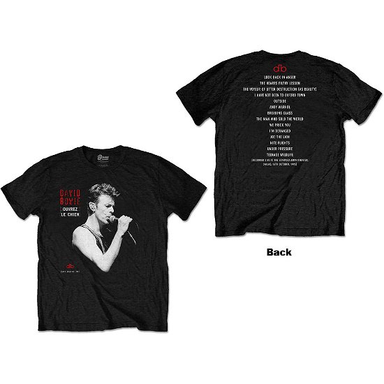 Cover for David Bowie · David Bowie Unisex T-Shirt: Dallas '95 (Back Print) (T-shirt) [size S] [Black - Unisex edition]