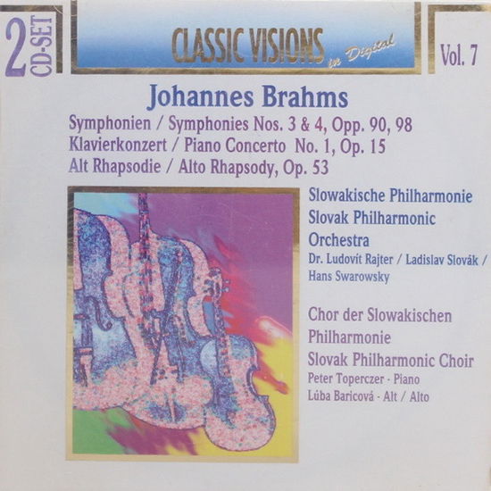 Cover for Slovak Philharmonic Choir &amp; Orchestra / Rajter / Slovak / Swarowsky / Toperczer / Baricova · Symphonies No. 3 &amp; 4 / Piano Concerto No. 1 Op. 15 / Alto Rhapsody Op. 53 (CD) (1996)