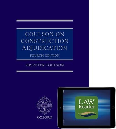 Cover for Coulson, Lord Justice Peter (Justice of Appeal, Justice of Appeal, Court of Appeal) · Coulson on Construction Adjudication (book and digital pack) (Book) [4 Revised edition] (2018)