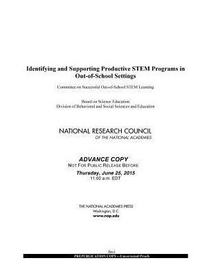 Cover for National Research Council · Identifying and Supporting Productive STEM Programs in Out-of-School Settings (Paperback Book) (2015)