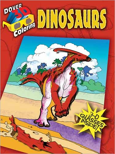 Cover for Jan Sovak · 3-D Coloring Book - Dinosaurs - Dover 3-D Coloring Book (Paperback Book) [Green edition] (2011)