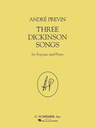 Cover for Andre Previn · Three Dickinson Songs (Pocketbok) (2000)