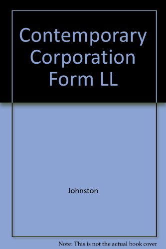 Contemporary Corporation Forms, Second Edition - Johnston - Książki - Aspen Publishers - 9781567066623 - 11 listopada 2020