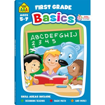 Cover for School Zone · School Zone First Grade Basics 96-Page Workbook (Paperback Book) (2019)