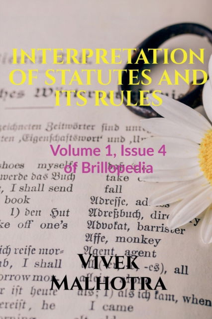 Cover for Vivek Malhotra · Interpretation of Statutes and Its Rules (Pocketbok) (2021)