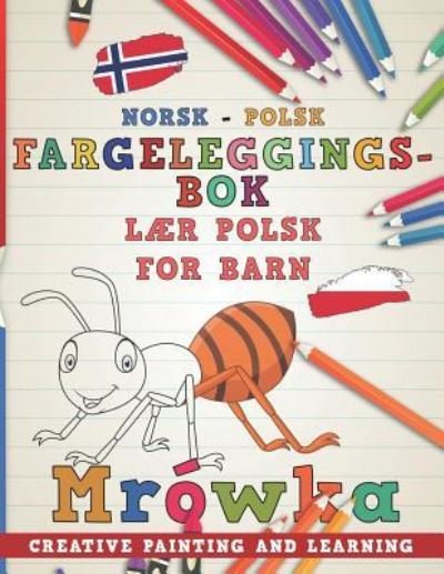 Cover for Nerdmediano · Fargeleggingsbok Norsk - Polsk I L (Pocketbok) (2018)