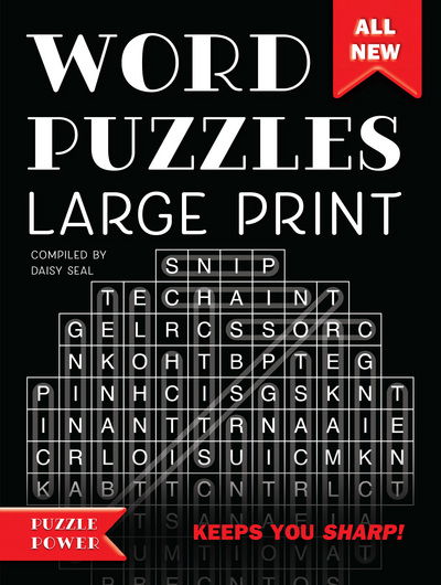 Cover for Daisy Seal · Word Puzzles Large Print: Word Play Twists and Challenges - Puzzle Power (Spiral Book) [New edition] (2017)