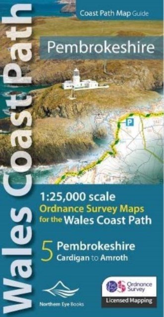 Cover for Pembrokeshire Coast Path Map Guide: 1:25,000 scales Ordnance Survey mapping for the Pembrokeshire section of the Wales Coast Path - OS Map Books: Wales Coast Path (Pocketbok) (2023)