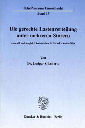 Cover for Giesberts · Die gerechte Lastenverteilung (Bog) (1990)