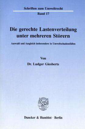 Cover for Giesberts · Die gerechte Lastenverteilung (Bok) (1990)