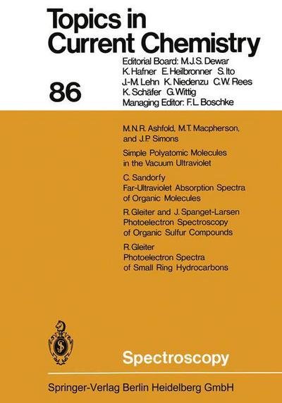 Cover for Kendall N. Houk · Spectroscopy - Topics in Current Chemistry (Innbunden bok) (1979)