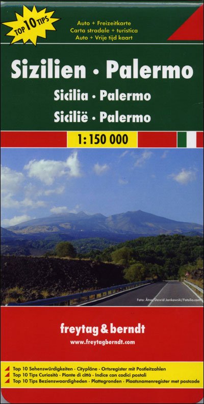 Cover for Freytag &amp; Berndt · Freytag &amp; Berndt Road + Leisure Map: Sicily Palermo (Hardcover Book) (2019)