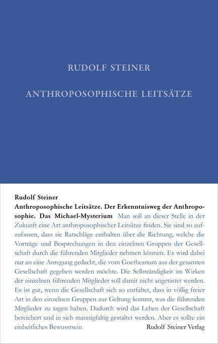 Anthroposophische Leitsätze - Steiner - Bøger -  - 9783727402623 - 