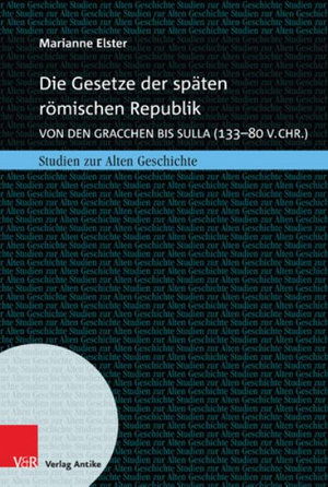 Cover for Elster · Die Gesetze der späten römischen (Book) (2020)