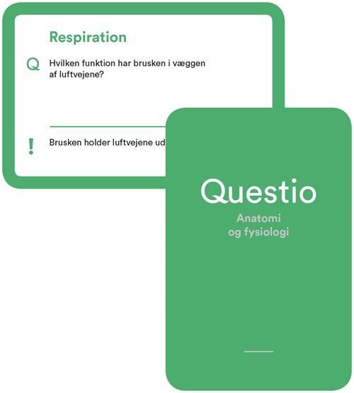 Cover for Mette Juel Bojsen-Møller; Oluf Falkenberg Nielsen · Questio: Anatomi og fysiologi - 400 quizspørgsmål (Sewn Spine Book) [1.º edición] (2017)