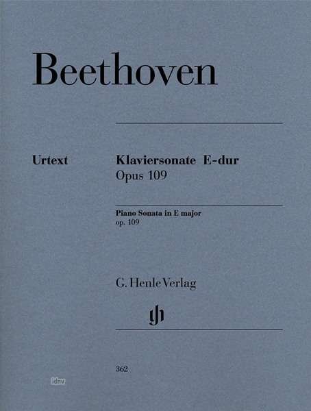 Cover for Beethoven · Kl.sonate E-Dur op.109.HN362 (Buch) (2018)