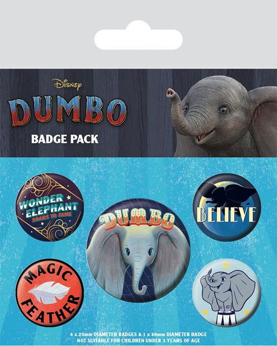 Dumbo Movie (Pin Badge Pack / Set Spille) - Disney: Pyramid - Fanituote - PYRAMID INT - 5050293806624 - 