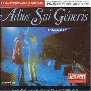 Cover for Sui Generis · Adios Sui Generis 2 (CD) (1996)