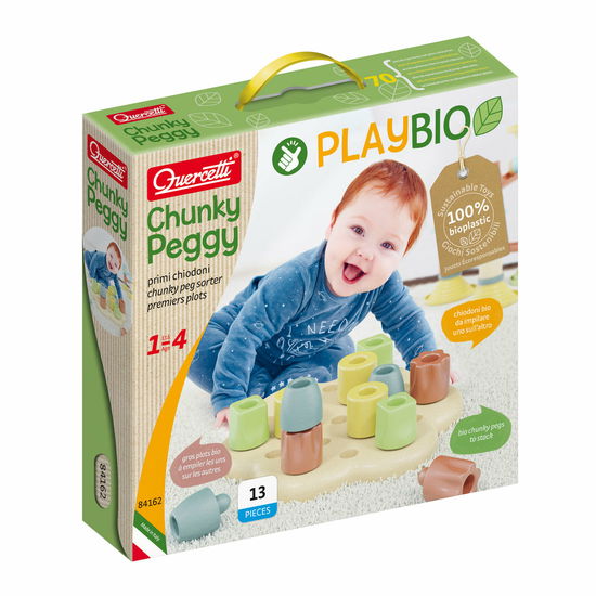 Quercetti PlayBio Maxi Insteek Pinnen 13dlg - Quercetti - Merchandise - Quercetti - 8007905841624 -