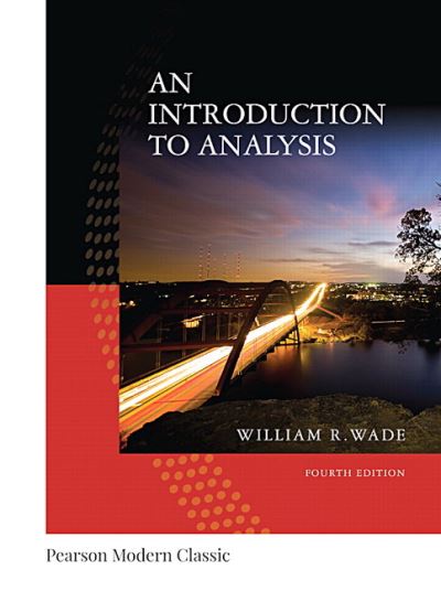 Cover for William Wade · An Introduction to Analysis (Paperback Bog) (2017)