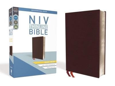 NIV, Thinline Bible, Giant Print, Bonded Leather, Burgundy, Red Letter Edition, Comfort Print - Zondervan - Bøger - Zondervan - 9780310448624 - 21. november 2017
