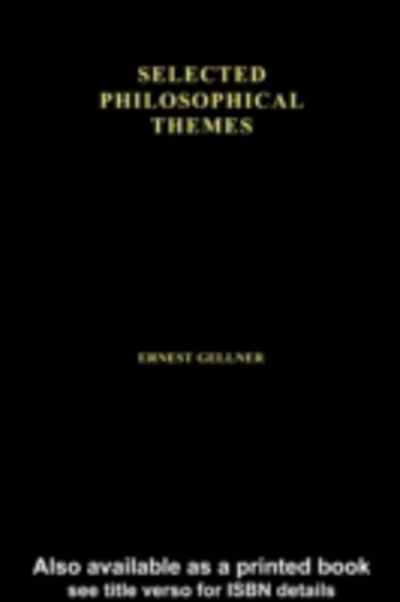 Cover for Ernest Gellner · Contemporary Thought and Politics (Paperback Book) (2009)