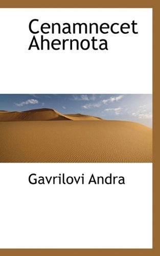 Cover for Gavrilovi Andra · Cenamnecet Ahernota (Paperback Book) [English And Persian edition] (2009)