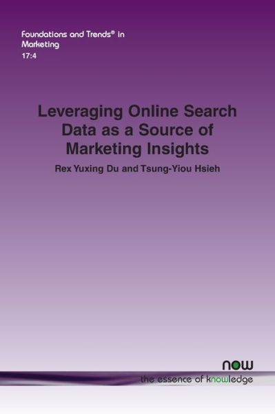 Cover for Rex Yuxing Du · Leveraging Online Search Data As a Source of Marketing Insights (Book) (2023)