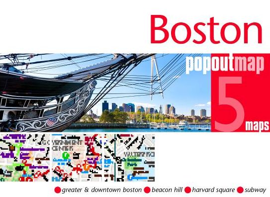 Cover for Popout Map · Boston PopOut Map - PopOut Maps (Map) (2018)