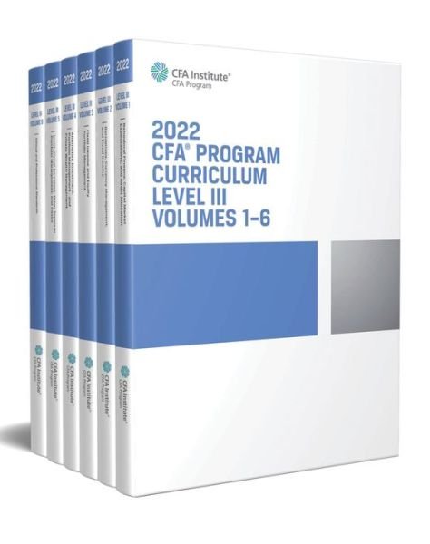 Cover for CFA Institute · 2022 CFA Program Curriculum Level III Box Set (Paperback Bog) (2021)