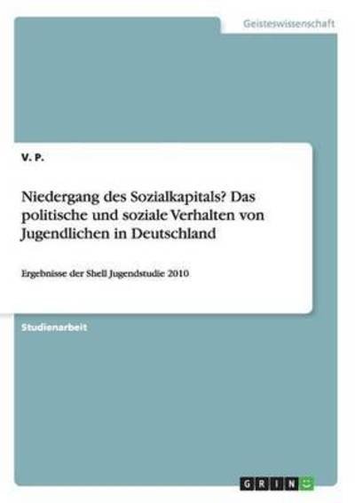 Cover for P. · Niedergang des Sozialkapitals? Das p (Book) (2015)