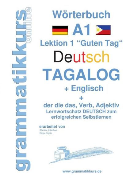 Cover for Marlene Schachner · Worterbuch Deutsch - Tagalog - Englisch (Paperback Book) (2016)