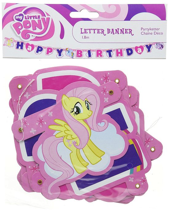 Rainbow - Scritta Happy Birthday - My Little Pony - Produtos - Amscan - 0013051546625 - 