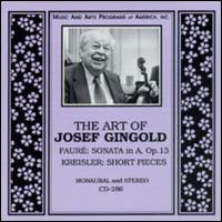 Cover for Gingold · Art of Josef Gingold (CD) (2013)
