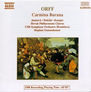 Cover for Orff / Gunzenhauser · Carmina Burana (CD) (1992)