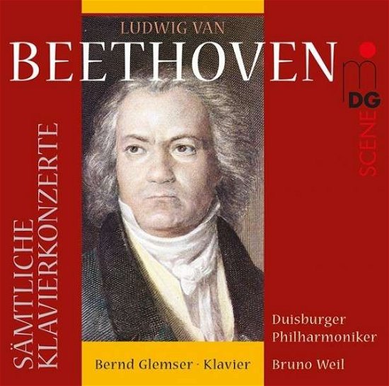 Complete Piano Concertos - Beethoven / Glemser / Duisburger Philharmoniker - Musik - MDG - 0760623122625 - 22. oktober 2013