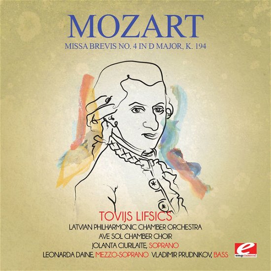 Cover for Mozart · Missa Brevis No 4 In D Major K 194 (CD) (2014)