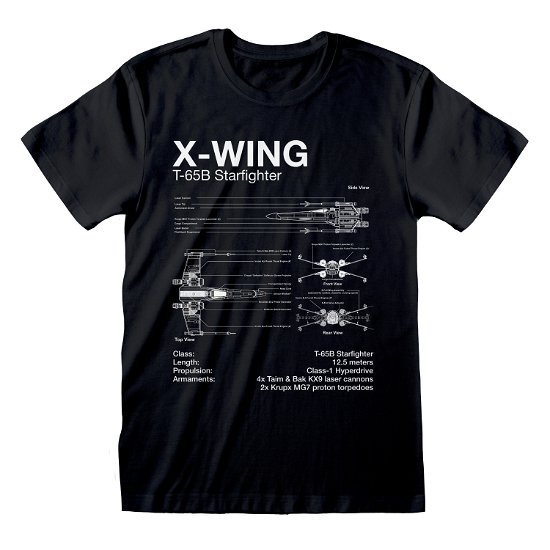 Cover for T-Shirt · STAR WARS - T-Shirt - X-Wing Sketch (MERCH) [size S] (2019)
