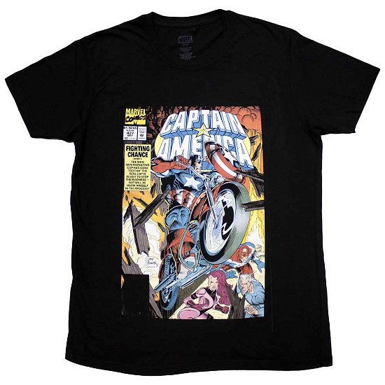 Cover for Marvel Comics · Marvel Comics Unisex T-Shirt: Captain America Wheel Comic Cover (T-shirt) [size S]