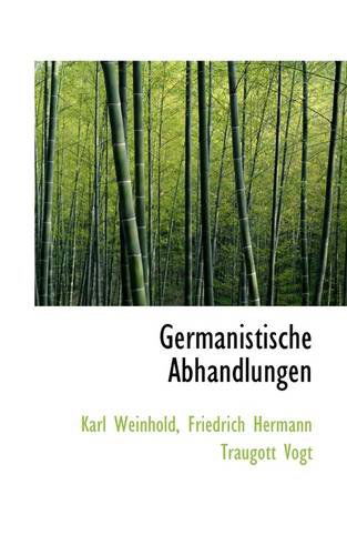 Cover for Karl Weinhold · Germanistische Abhandlungen (Paperback Book) (2009)