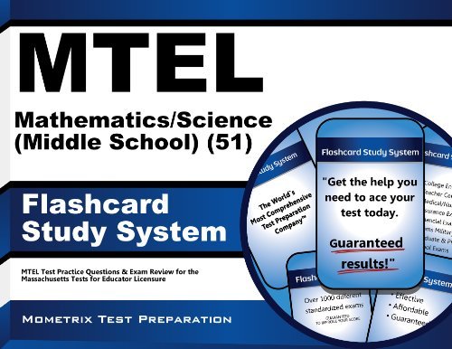 Cover for Mtel Exam Secrets Test Prep Team · Mtel Mathematics / Science (Middle School) (51) Flashcard Study System: Mtel Test Practice Questions &amp; Exam Review for the Massachusetts Tests for Educator Licensure (Cards) (Pocketbok) [Flc Crds edition] (2023)