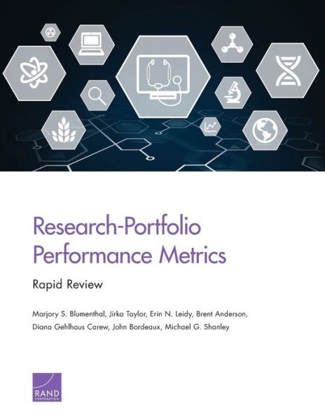 Cover for Marjory S Blumenthal · Research-Portfolio Performance Metrics: Rapid Review (Paperback Book) (2019)