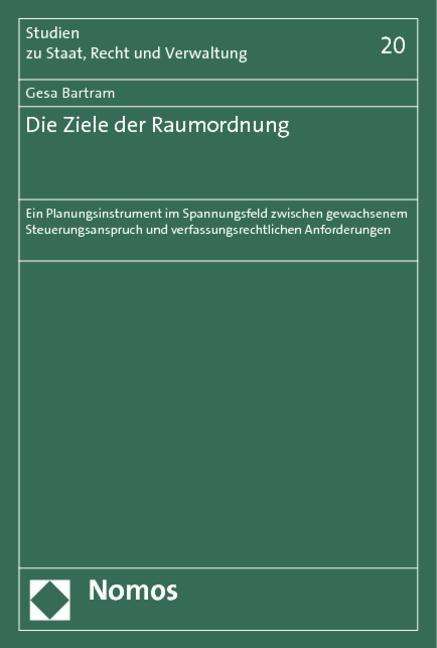 Cover for Bartram · Die Ziele der Raumordnung (Book) (2012)