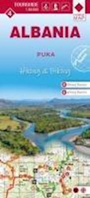 Cover for Albania - Puka - Albania hiking &amp; biking tourguide (Landkarten) (2024)