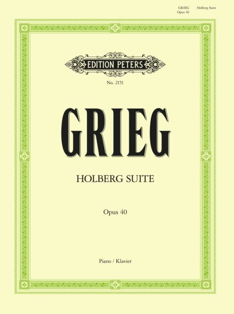 Cover for Holberg Suite Op.40 (Sheet music) (2001)